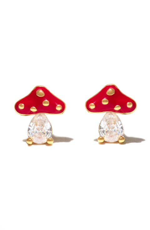Magical Mushroom Stud Earrings