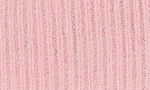 Endless Rose Off The Shoulder Long Sleeve Cable Stitch Sweater Dress With Tie In Pink