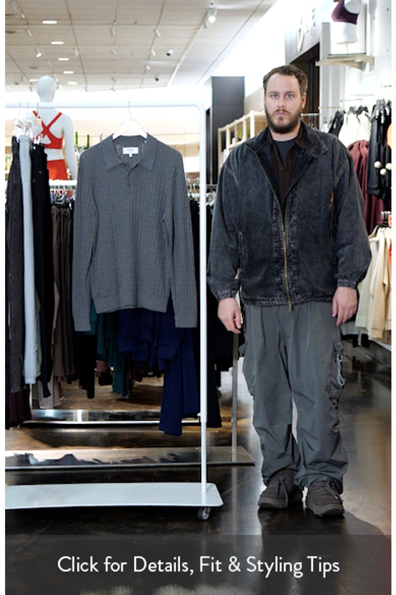 Oban Diamond Stripe Cotton & Cashmere Polo Sweater video