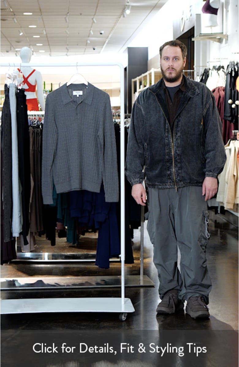 Oban Diamond Stripe Cotton & Cashmere Polo Sweater, sales video thumbnail