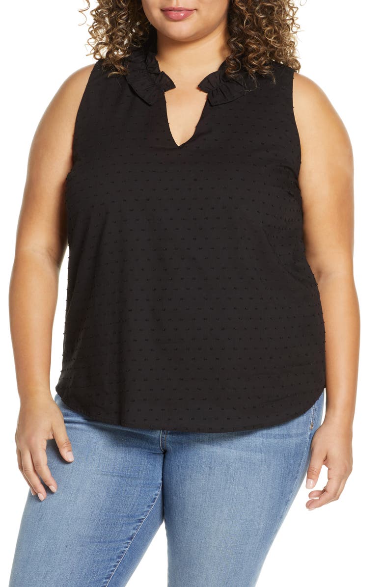 GIBSONLOOK Gibson x International Women's Day Loverly Grey Ruffled V-Neck Top, Main, color, 