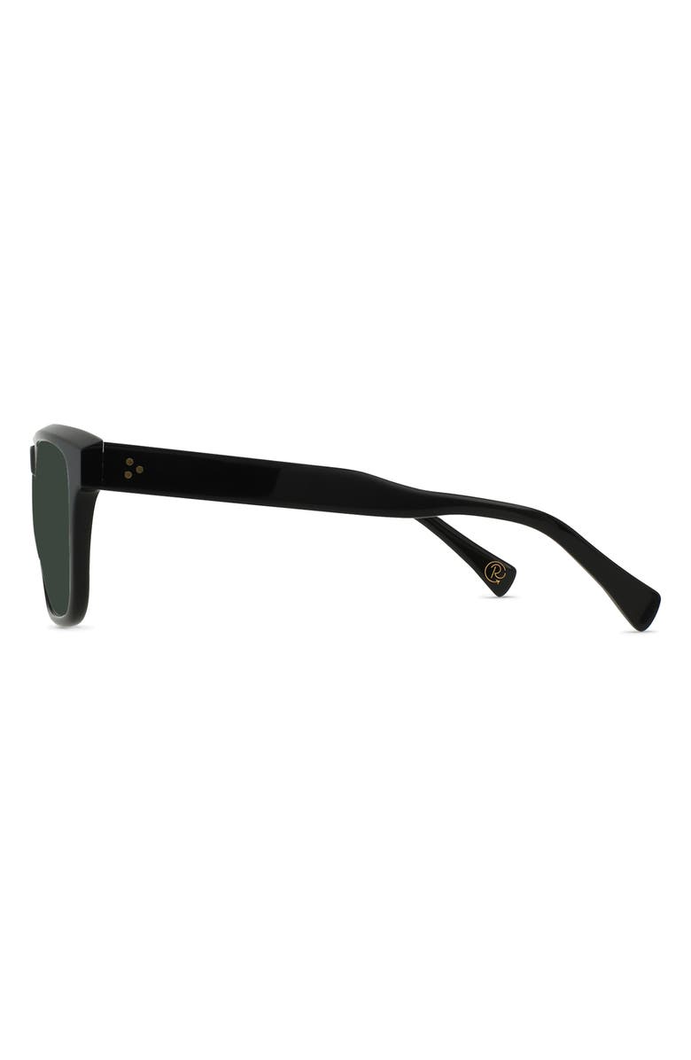 RAEN Lumis 54mm Polarized Square Sunglasses, Alternate, color, Recycled Black/ Green Polar