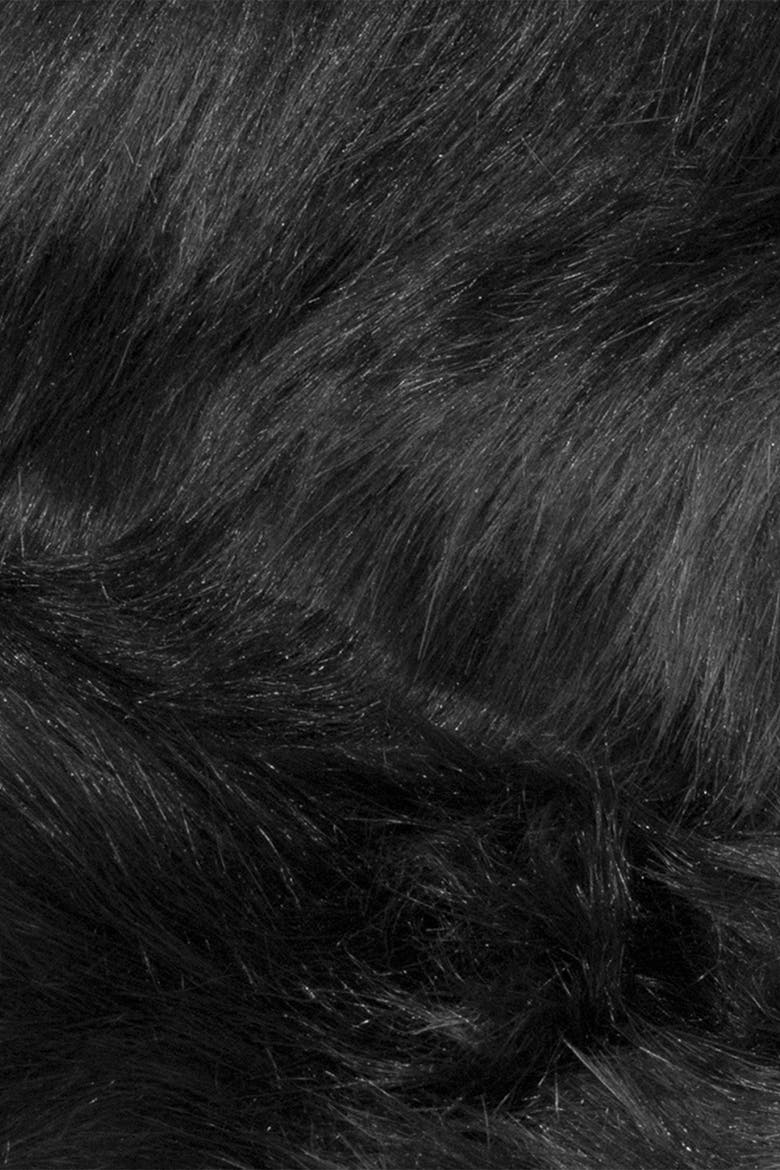 Faux Fur Hudson 5' X 8' Rectangular Throw - Black, Alternate, color, BLACK