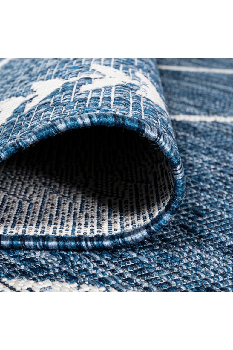 Derya  Diamond Trellis Indoor/Outdoor Area Rug, Alternate, color, Blue/Ivory