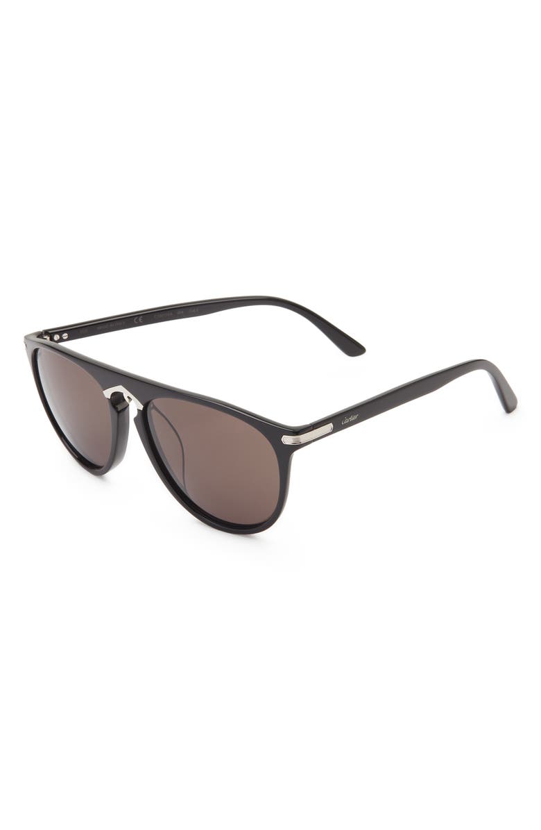 Cartier 57mm Aviator Sunglasses, Alternate, color,