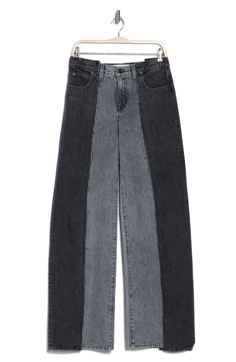 SLVRLAKE Mica Reworked Panelled Wide Leg Jeans, Alternate, color, 
