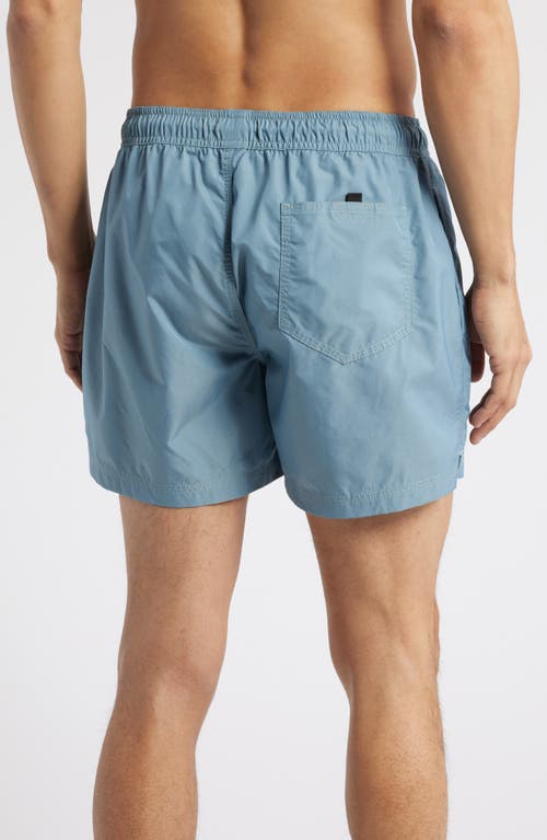 Rails La Brea Iridescent Swim Trunks In Slate Blue