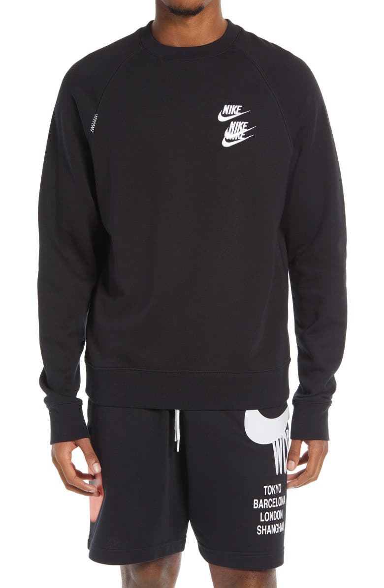 Nike Sportswear World Tour Embroidered Crewneck Sweatshirt, Main, color,