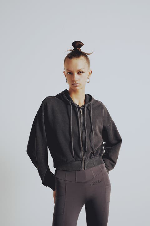 Cotton Your *Itch Acid Wash Zipped Hoody