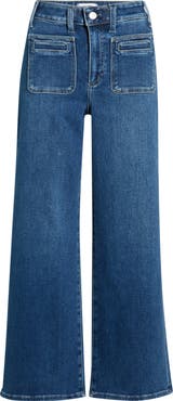 PAIGE Anessa Pocket Wide Leg Jeans