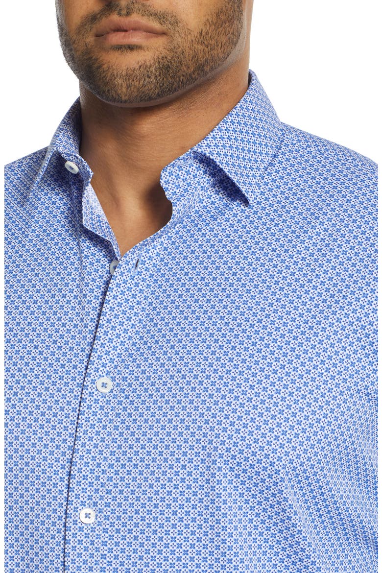 Classic Fit Button-Up Performance Shirt, Alternate, color, CLASSIC BLUE