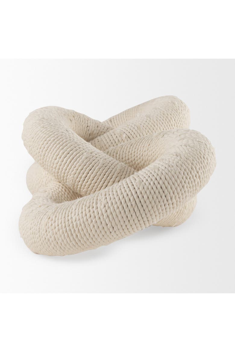 Alize Circular Chain Link Decorative Object, Alternate, color, Beige