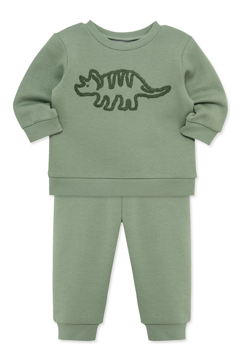 Kids' Dino Sweatshirt and Joggers Set, Alternate, color, GREEN