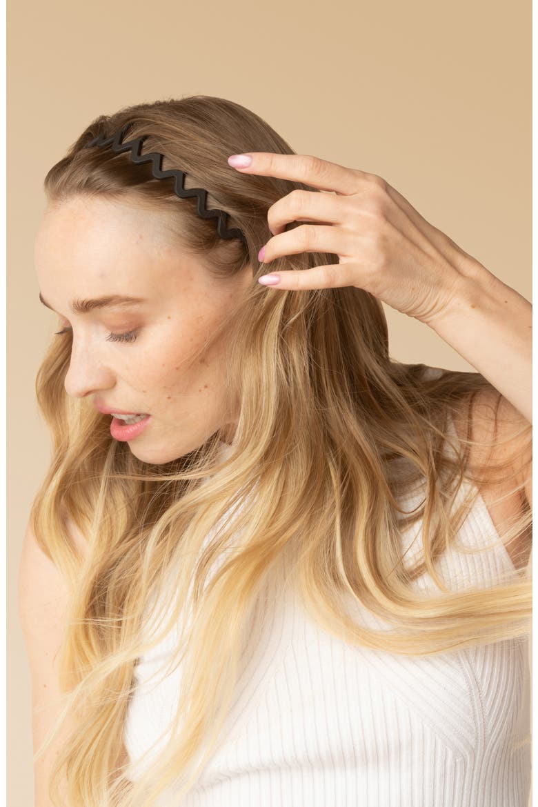 2-Pack Zigzag Headbands, Alternate, color, BLACK TORT