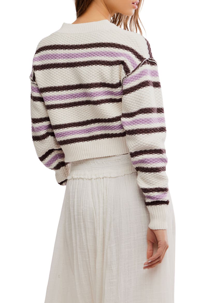 Lila Stripe Cardigan, Alternate, color, IVORY COMBO