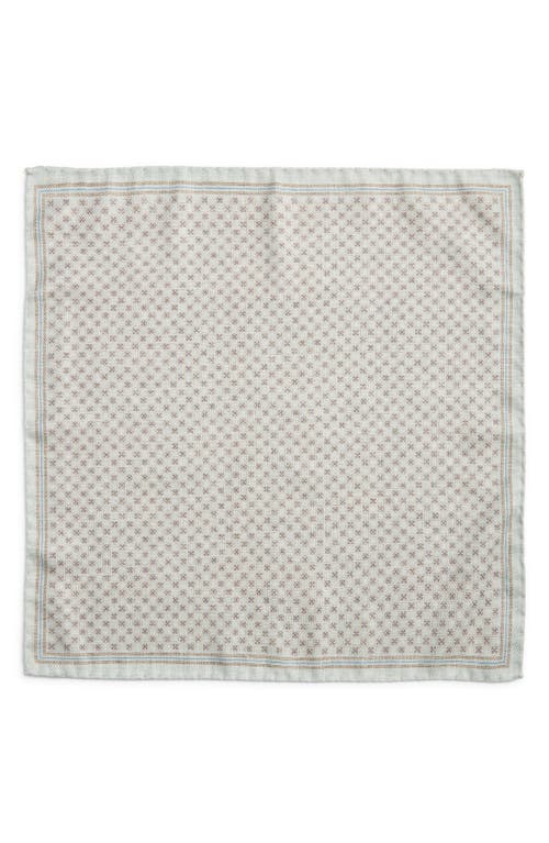 Jack Victor Claude Reversible Silk Pocket Square In Green