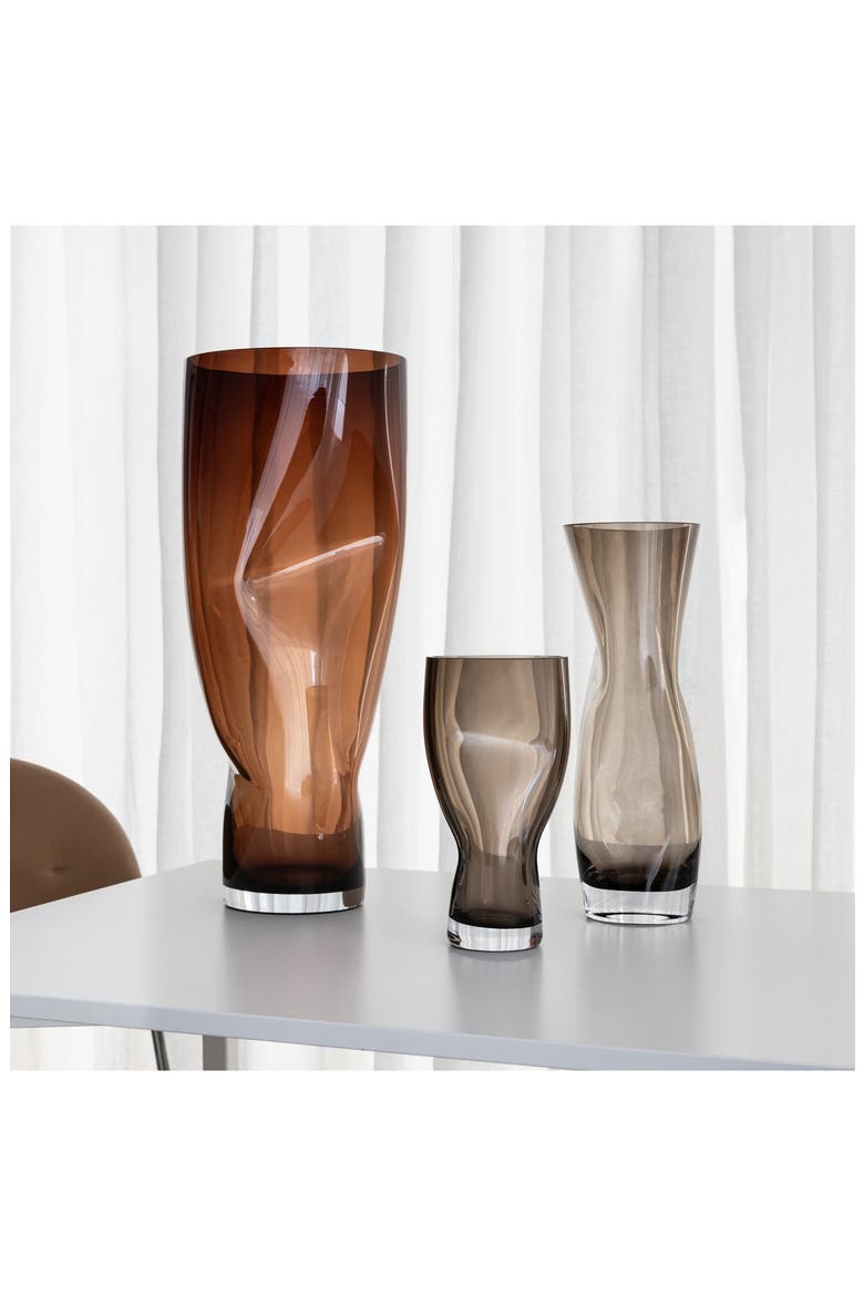 Squeeze Extra Large Vase, Alternate, color, BROWN
