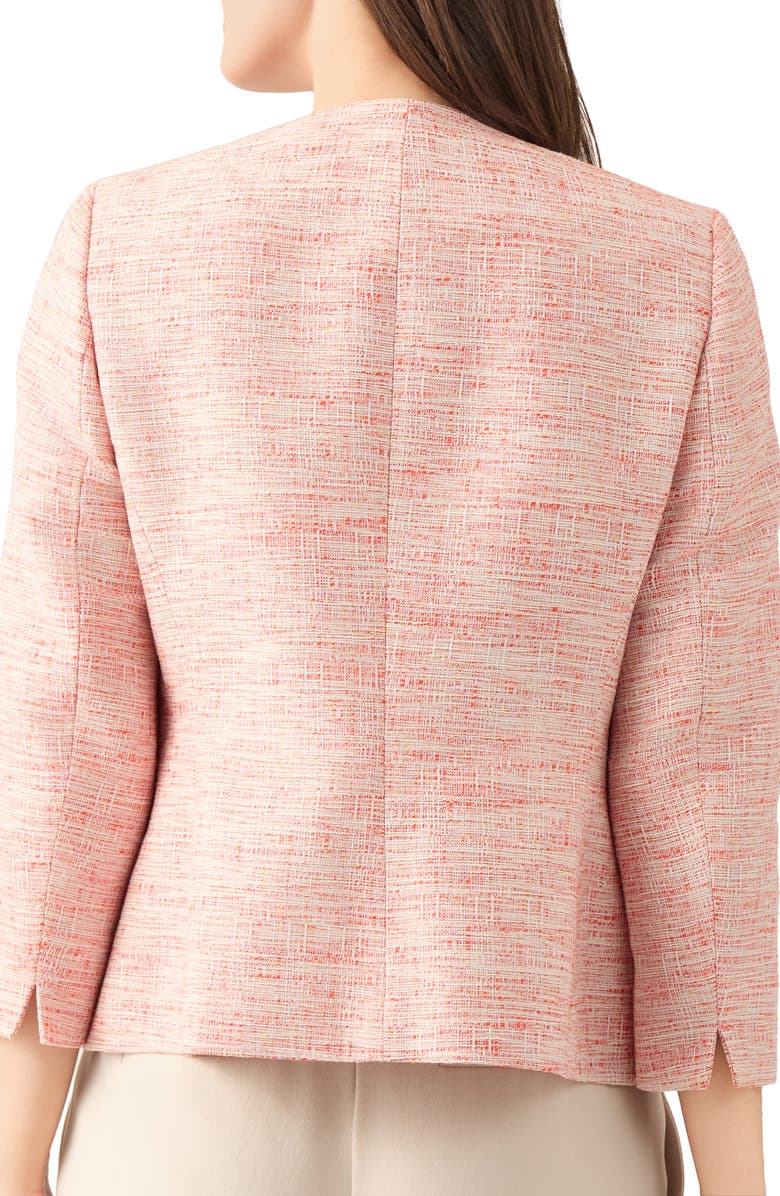 KASPER Open Front Tweed Jacket, Alternate, color, Valencia Multi
