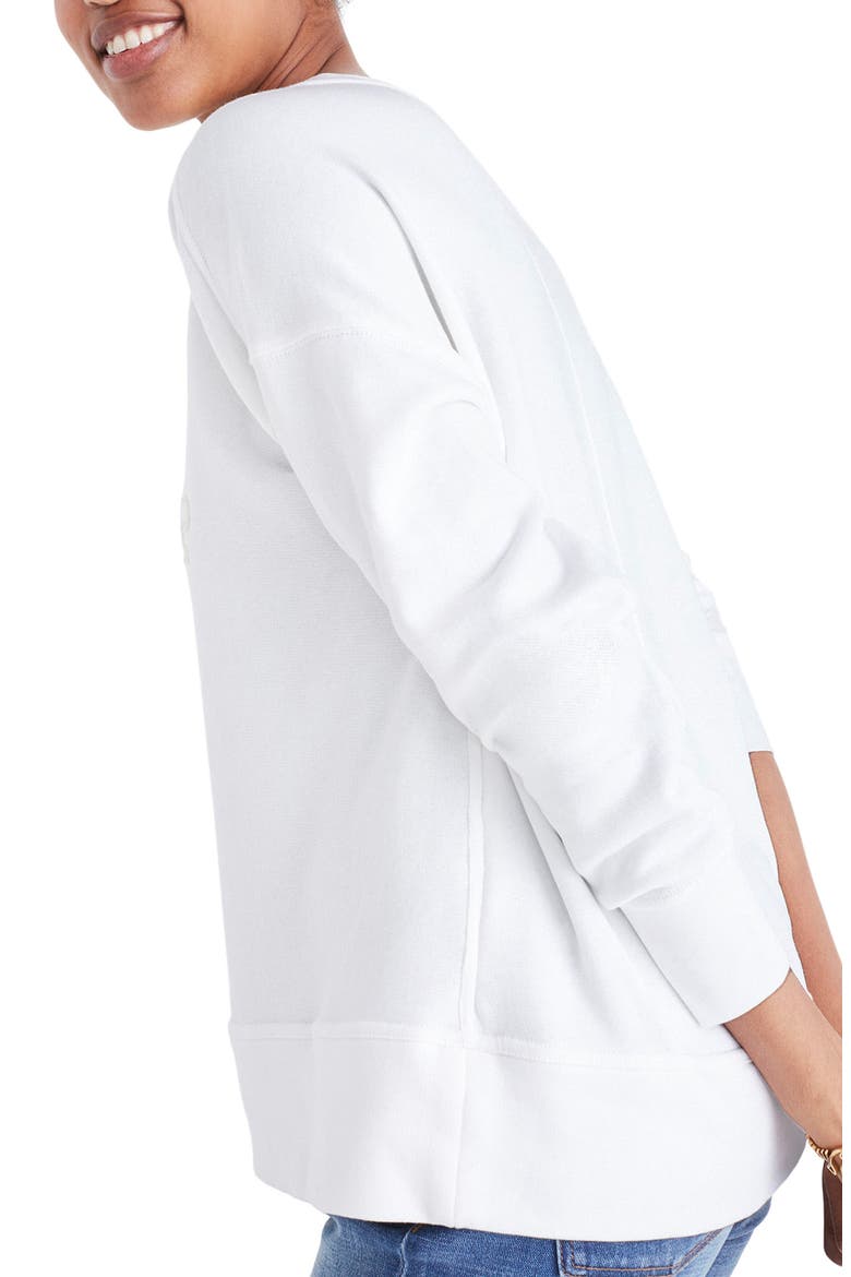 Au Revoir Sweatshirt, Alternate, color, OPTIC WHITE