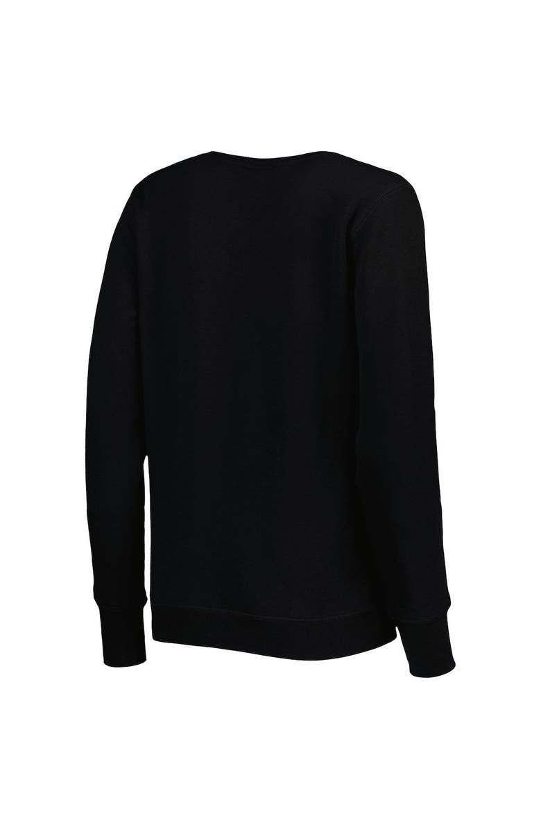 CUCE Women's Cuce Black New England Patriots Sequin Logo V-Neck Pullover Sweatshirt, Alternate, color, Black