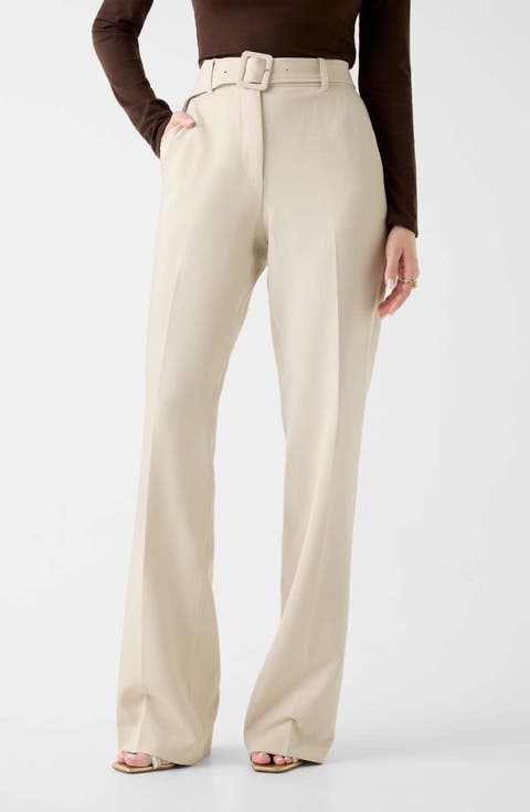 Leila Belted Straight Leg Pants