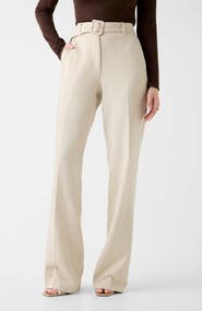 GUESS Leila Belted Straight Leg Pants