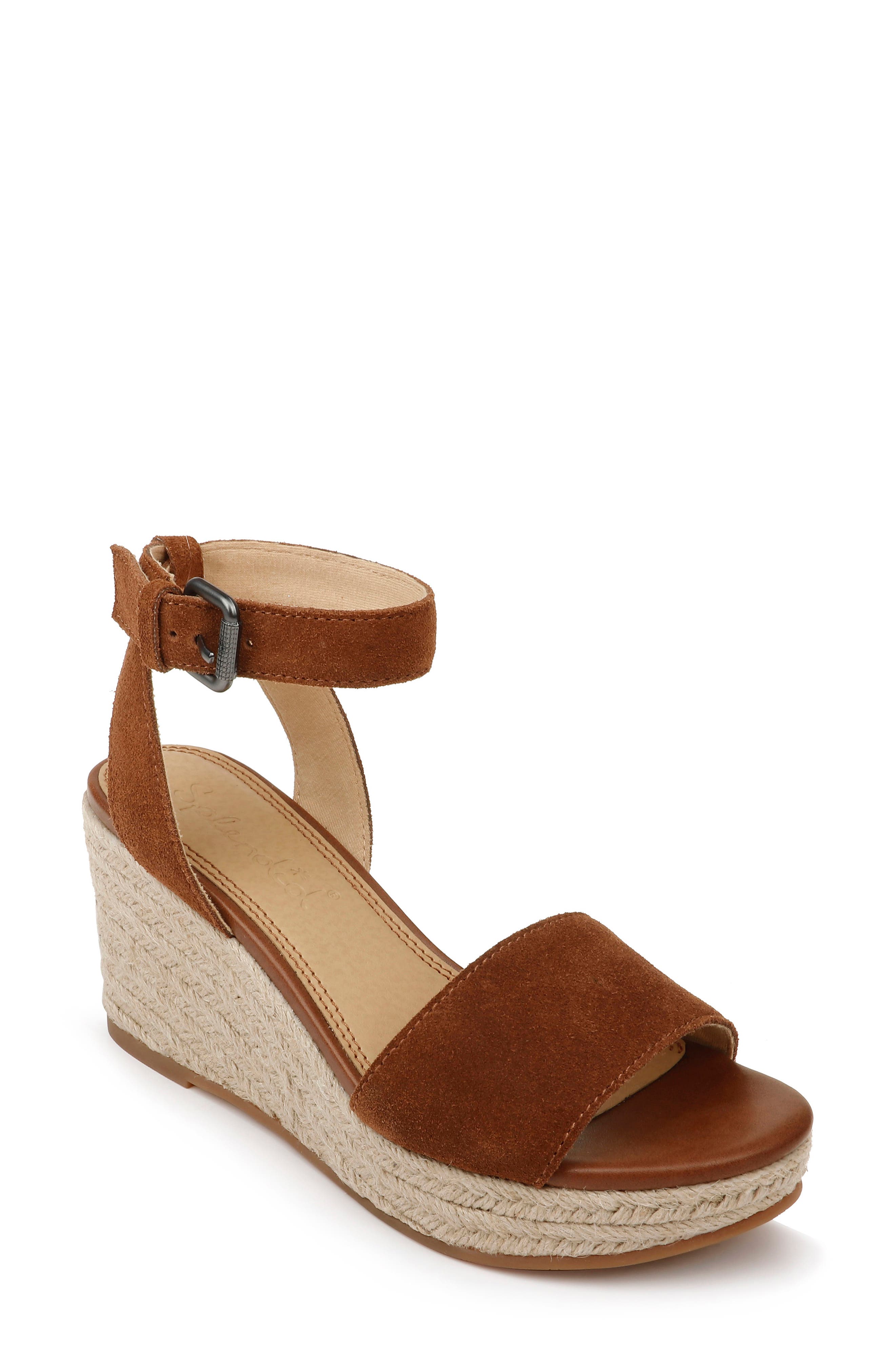 Arianna Espadrille Wedge Sandal, Main, color, WHISKEY SUEDE