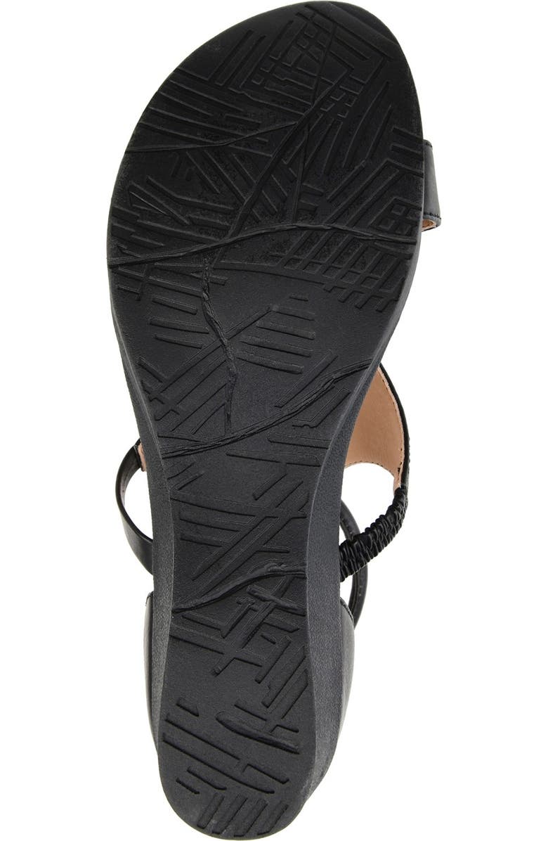 Journee Collection JOURNEE Trayle Wedge Sandal, Alternate, color, Black