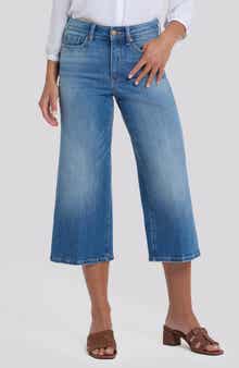 Brigitte High Waist Wide Leg Capri Jeans