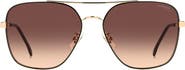 Carrera Eyewear 60mm Gradient Square Sunglasses
