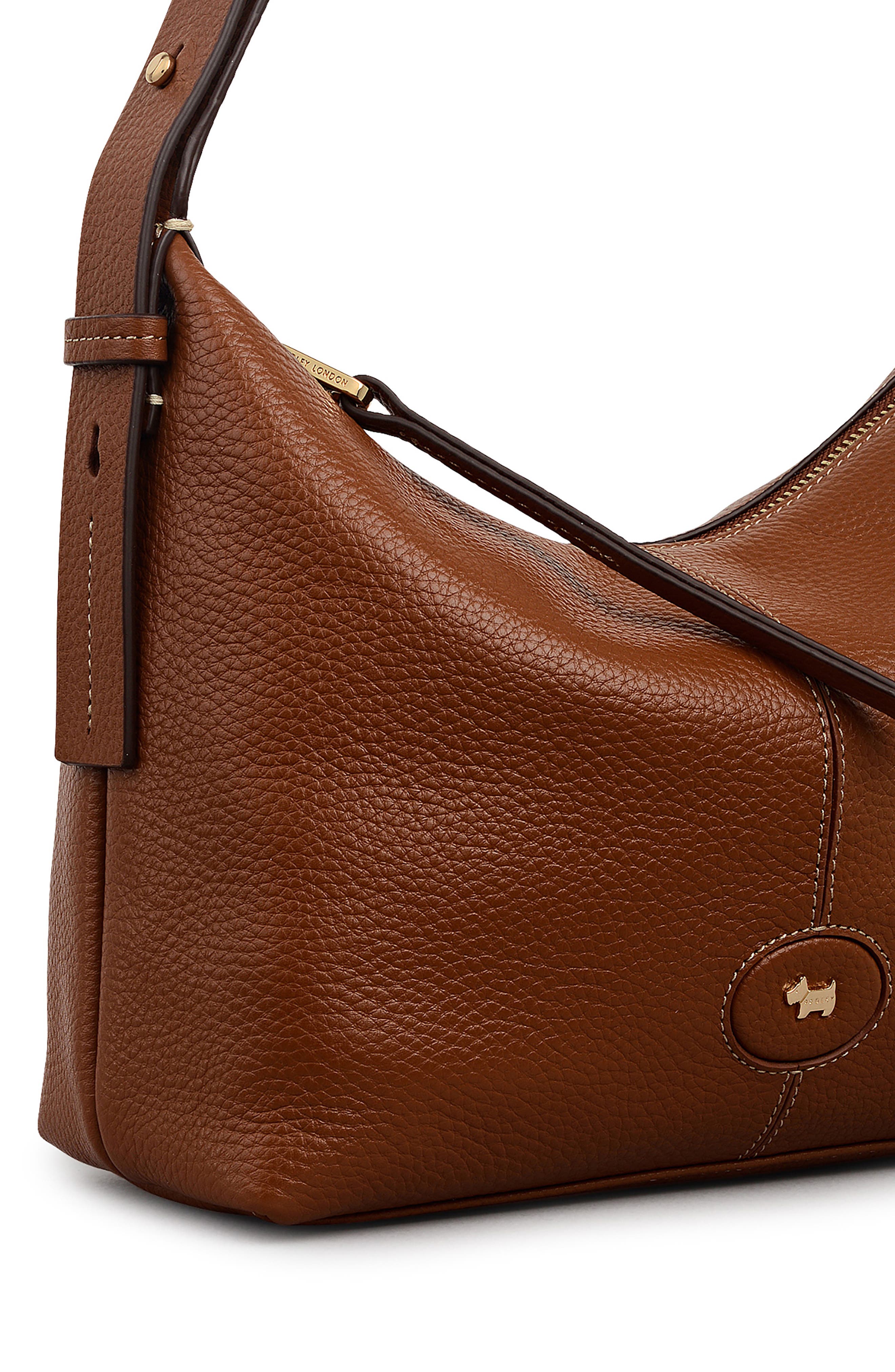 Radley Maldon Mews Medium Leather Shoulder Bag, Alternate, color, Cognac