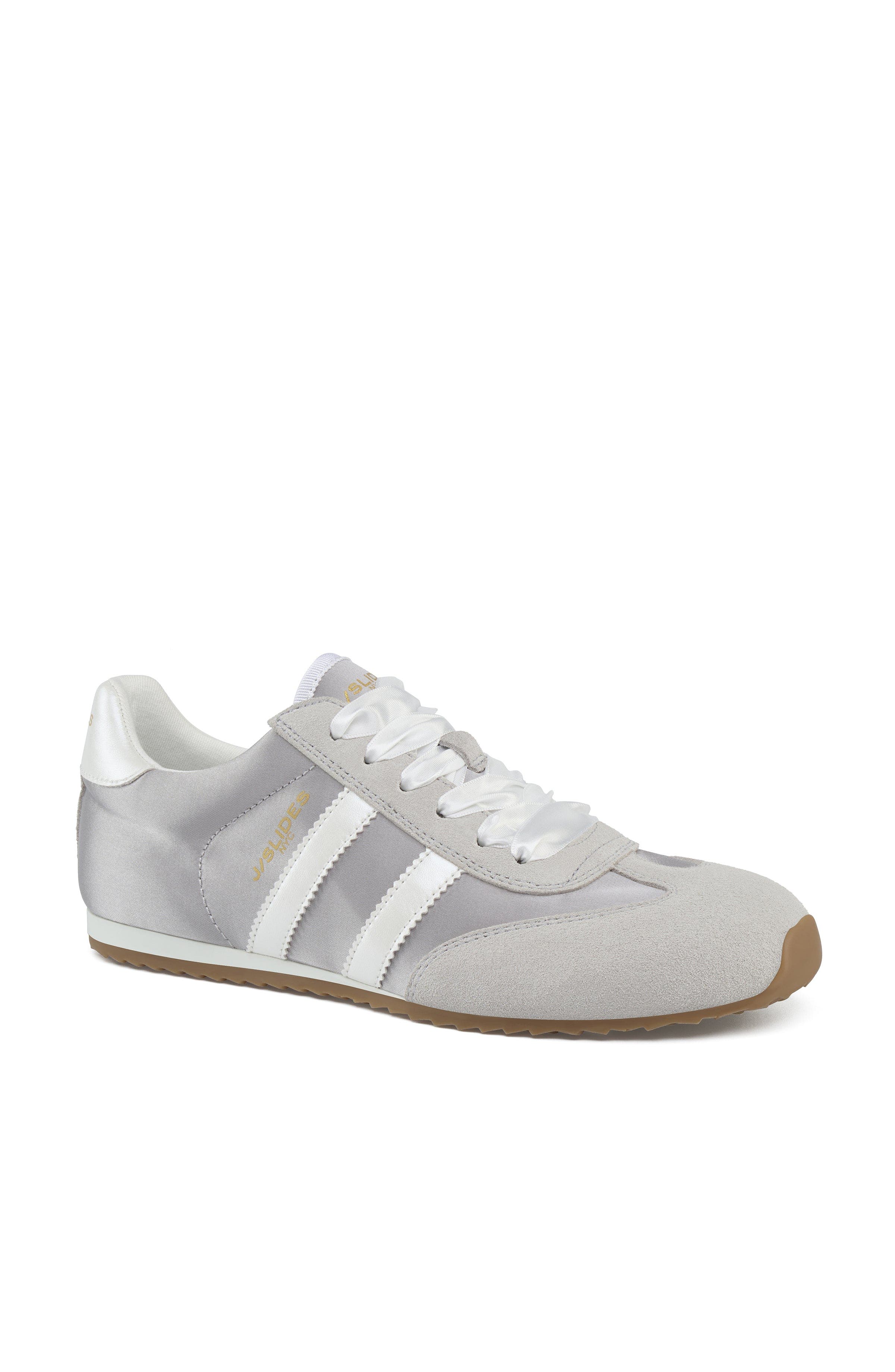 Peggy Sequins Sneaker, Alternate, color, Grey-Nylon/Suede