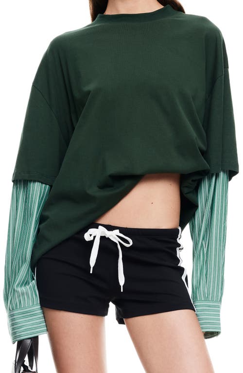 Lioness Bottega Oversize Cotton T-shirt In Green
