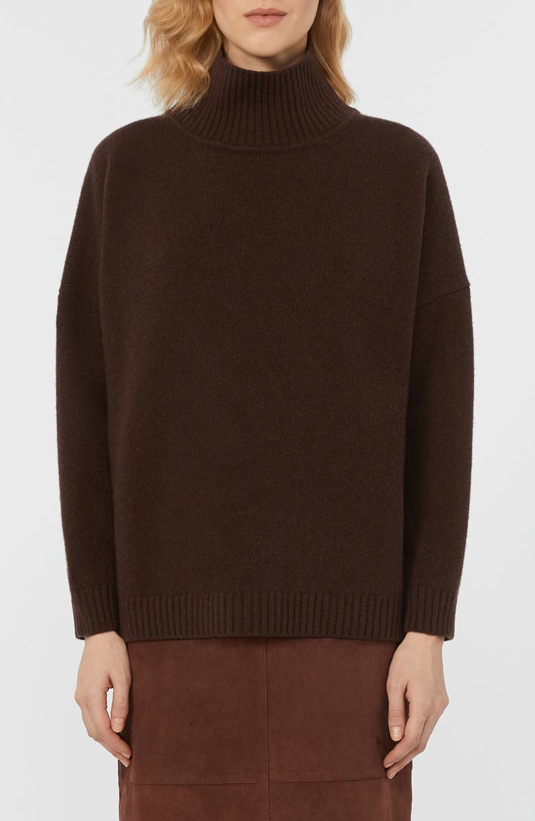 Weekend Max Mara Borgia Virgin Wool Turtleneck Sweater, Main, color, Chocolate
