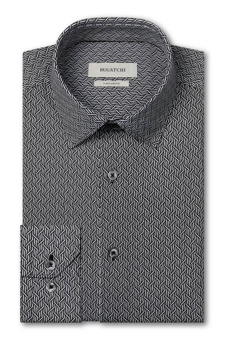 James OoohCotton® Geo Print Button-Up Shirt, Alternate, color, BLACK