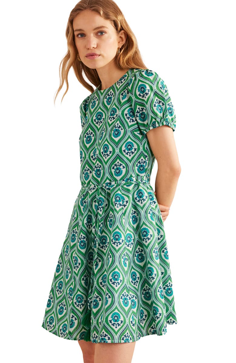 Boden Geo Print Cotton Dress, Alternate, color, 