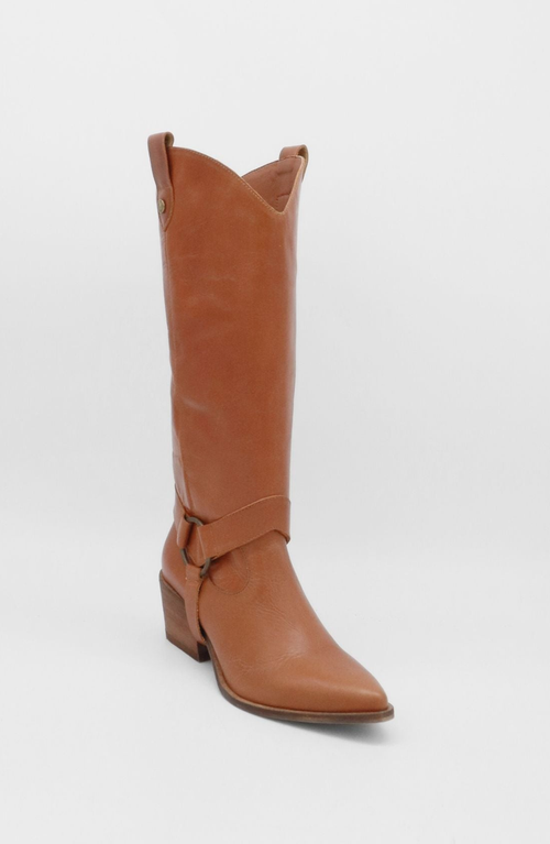 Stivali New York Penelope Western Cowboy Convertible Boots In Tan