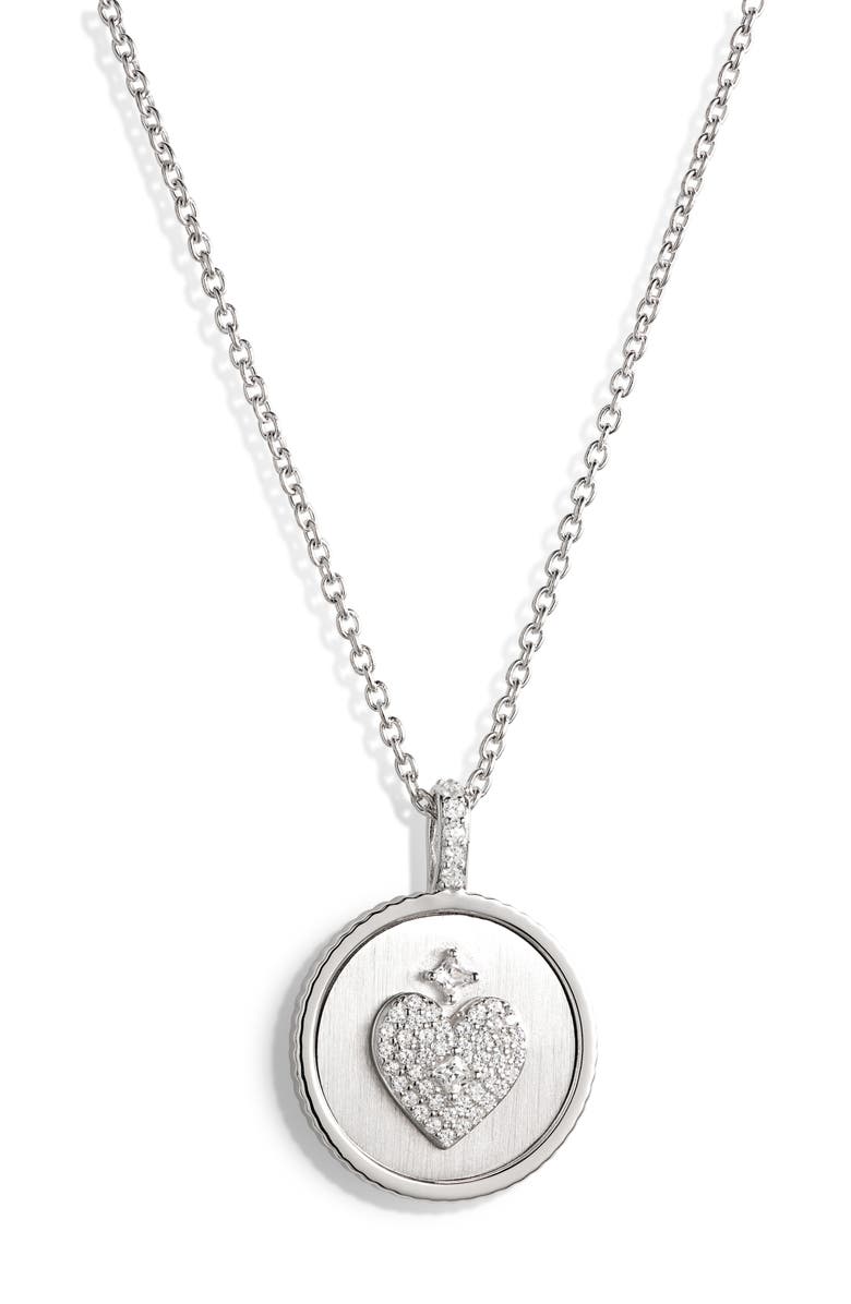 Nadri Pavé Heart Pendant Necklace, Alternate, color, 