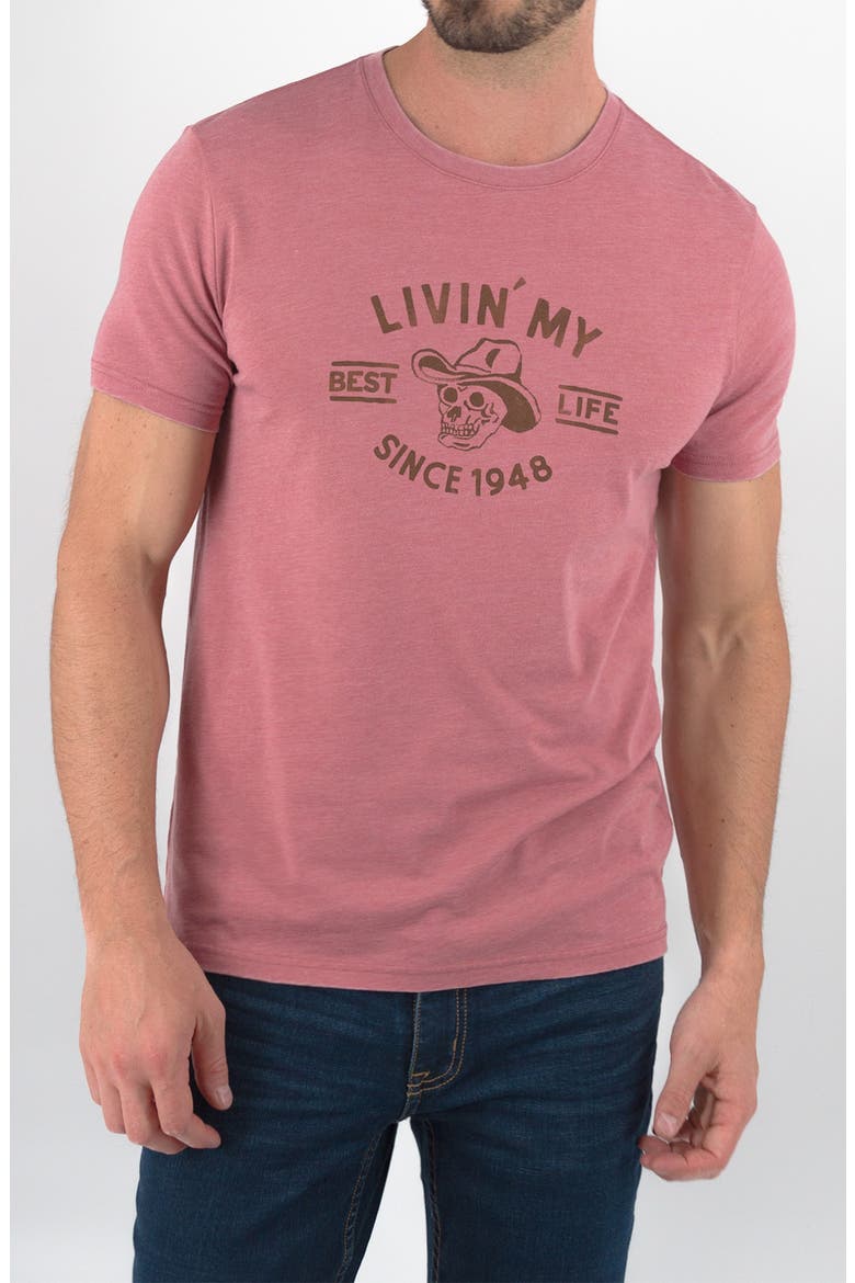 Livin' My Best Life Graphic T-Shirt, Main, color, MEDIUM PINK