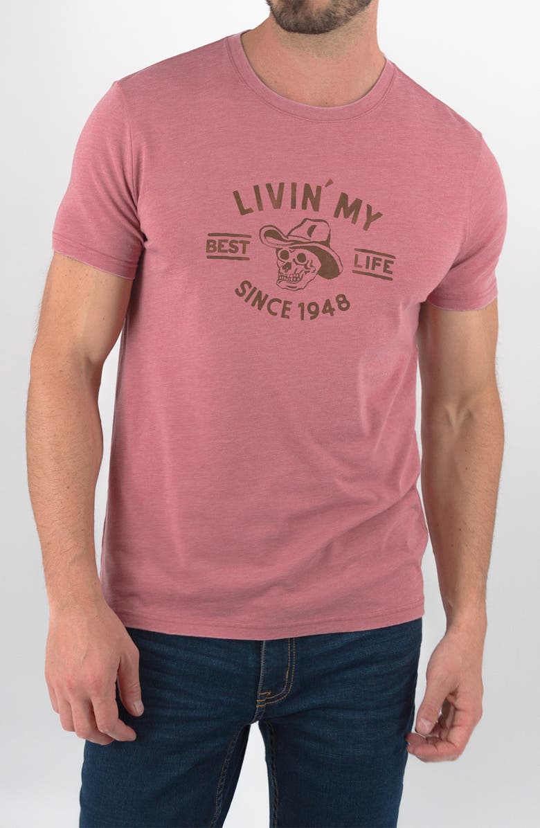Devil-Dog Dungarees Livin' My Best Life Graphic T-Shirt, Main, color, Medium Pink