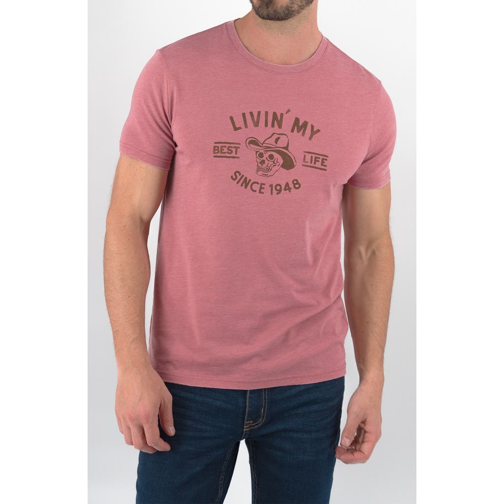 Devil-dog Dungarees Livin' My Best Life Graphic T-shirt In Medium Pink