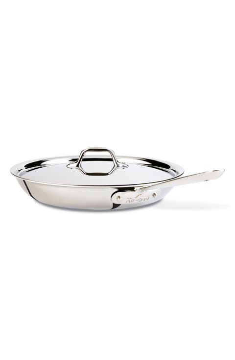 D3 12-Inch Stainless Steel Fry Pan with Lid