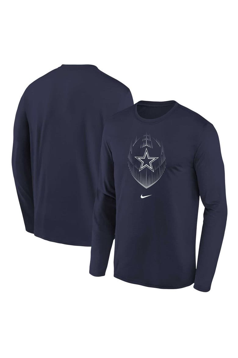 Preschool Nike Navy Dallas Cowboys Legend Icon Long Sleeve T-Shirt, Main, color, Navy