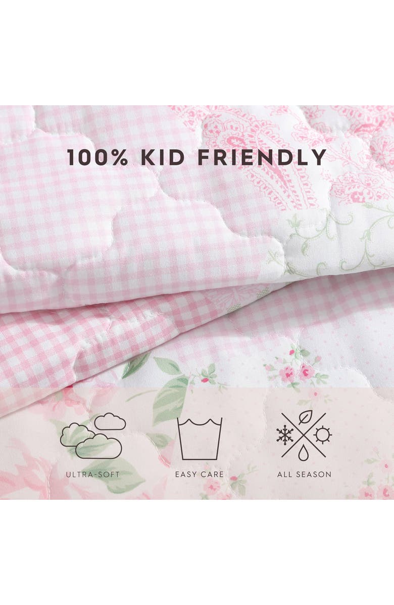 Laura Ashley Ellyn Quilt & Sham Set, Alternate, color, Pink