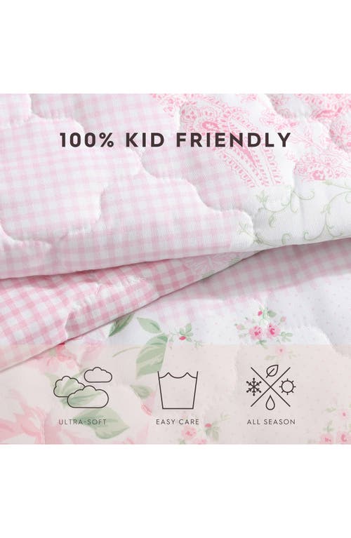Laura Ashley Ellyn Quilt & Sham Set In Pink