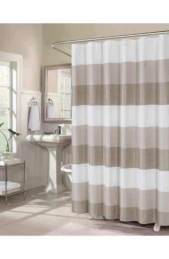 DAINTY HOME Shades Ombré Waffle Texture Shower Curtain