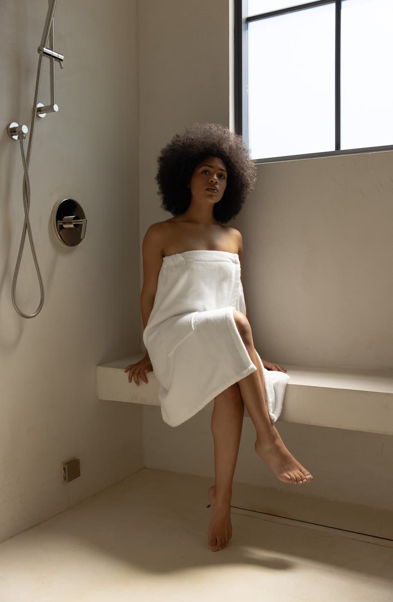 Cozy Earth Luxe Bath Wrap, Alternate, color, White