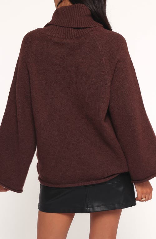 Petal And Pup Petal & Pup Bindy Oversize Turtleneck Sweater In Brown