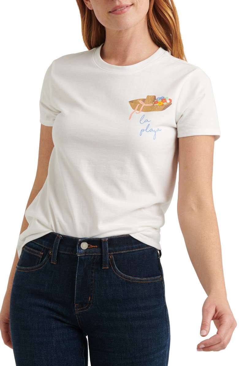 Lucky Brand La Playa Sombrero Graphic Tee, Main, color, 
