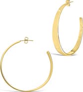 Sterling Forever Graduated Hoop Earrings